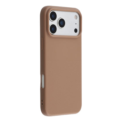 For iPhone 17 Pro Phone Case Dotted Texture Fiber Lining TPU Shockproof Cover  (Big Lens Hole)