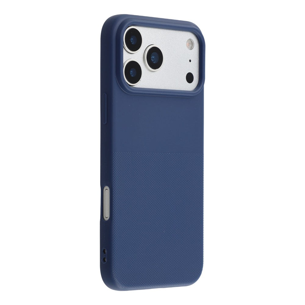 For iPhone 17 Pro Phone Case Dotted Texture Fiber Lining TPU Shockproof Cover  (Big Lens Hole)