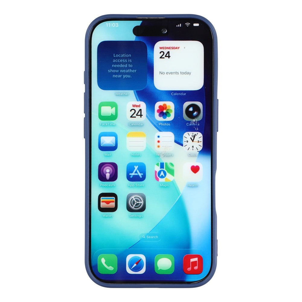 For iPhone 16 Phone Case Dotted Texture Fiber Lining TPU Shockproof Cover  (Big Lens Hole)