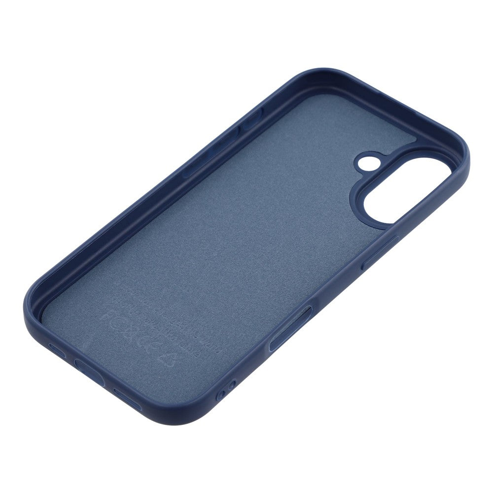 For iPhone 16 Phone Case Dotted Texture Fiber Lining TPU Shockproof Cover  (Big Lens Hole)