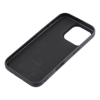 For iPhone 16 Pro Phone Case Dotted Texture Fiber Lining TPU Shockproof Cover  (Big Lens Hole)