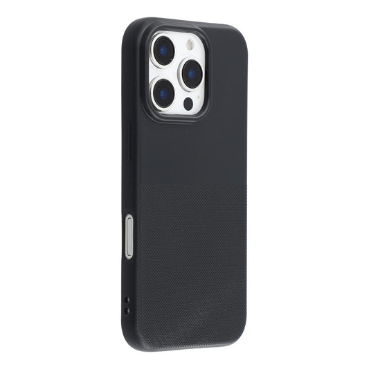 For iPhone 16 Pro Max Phone Case Dotted Texture Fiber Lining TPU Shockproof Cover  (Big Lens Hole)