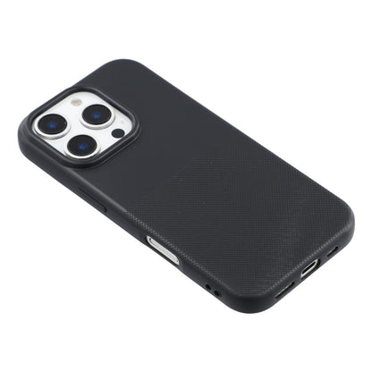 For iPhone 16 Pro Max Phone Case Dotted Texture Fiber Lining TPU Shockproof Cover  (Big Lens Hole)