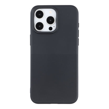 For iPhone 15 Pro Max Phone Case Dotted Texture Fiber Lining TPU Shockproof Cover  (Big Lens Hole)