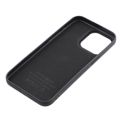 For iPhone 15 Pro Max Phone Case Dotted Texture Fiber Lining TPU Shockproof Cover  (Big Lens Hole)