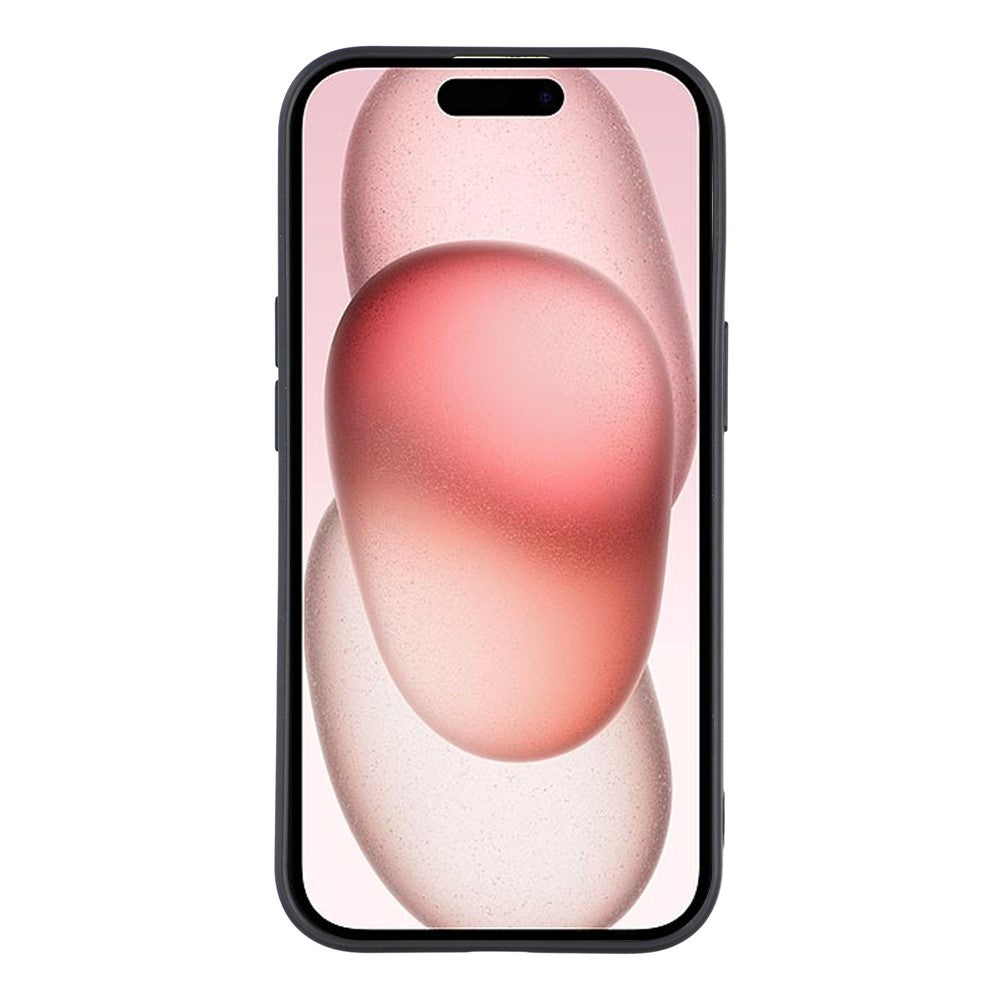For iPhone 15 Phone Case Dotted Texture Fiber Lining TPU Shockproof Cover  (Big Lens Hole)