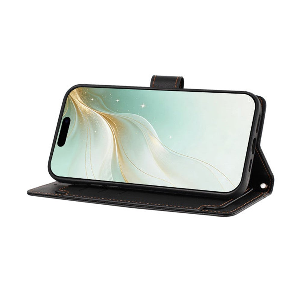 For iPhone 17 Pro Max Case 9 Card Slots PU Leather Flip Wallet Phone Cover with Hand Strap