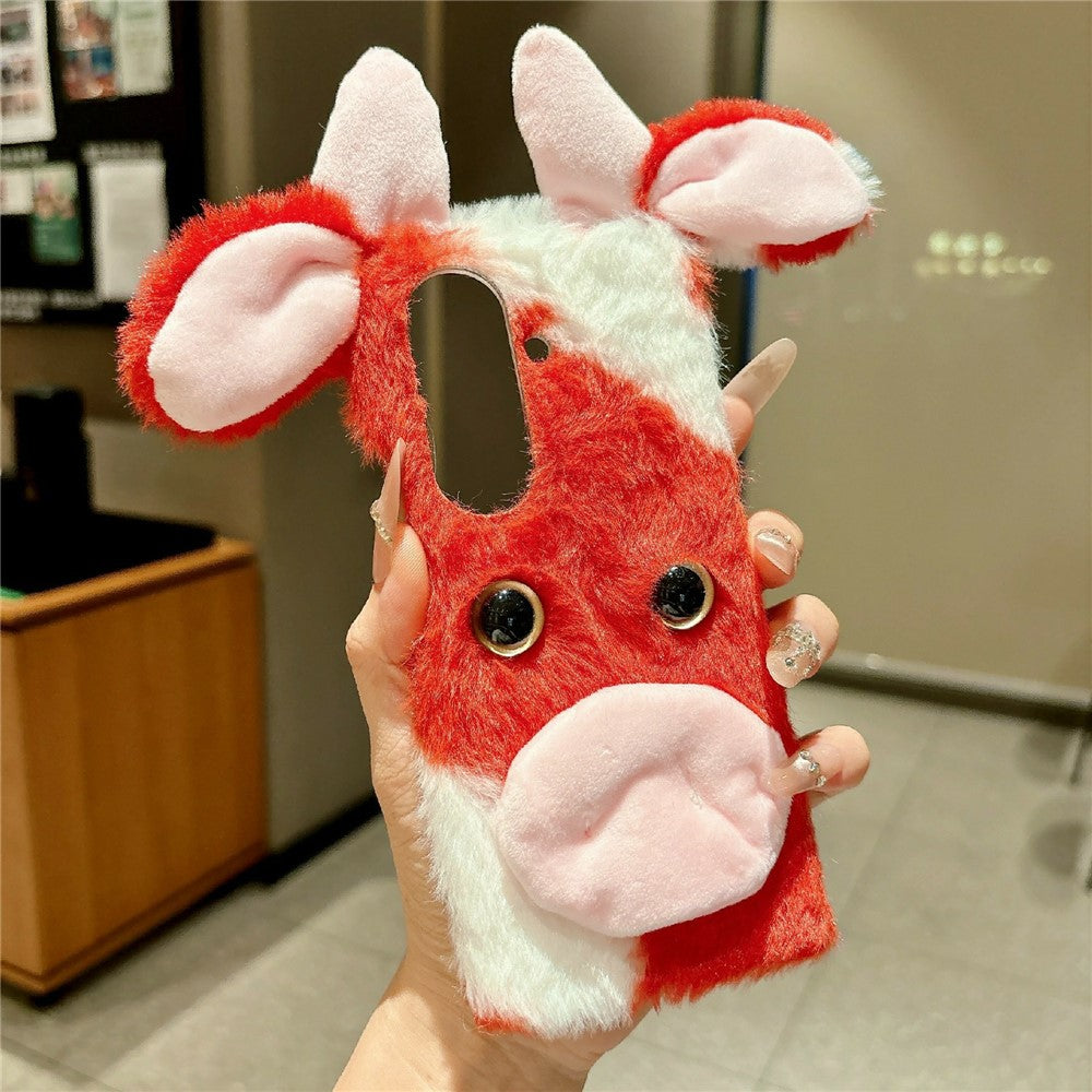 For Samsung Galaxy Z Fold8 Ultra Case Plush Cow Hard PC Protective Phone Cover