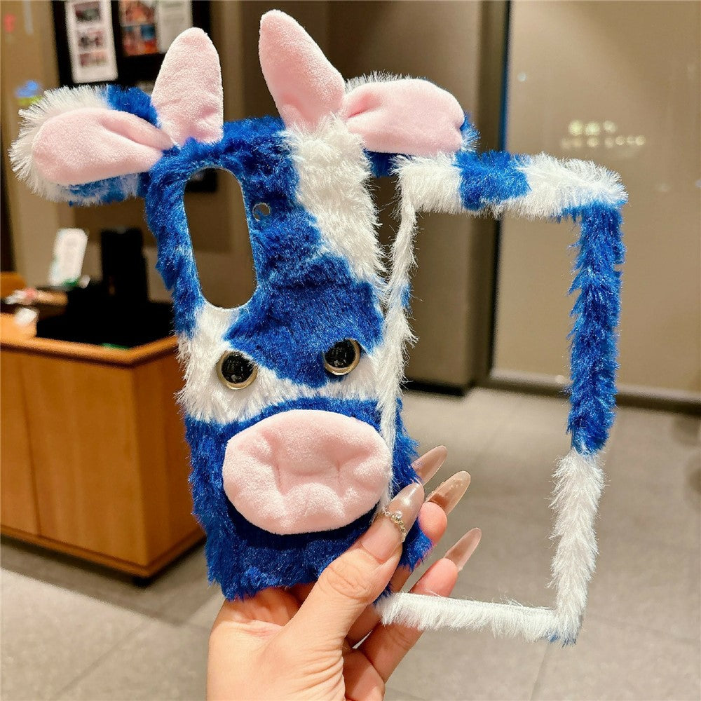 For Samsung Galaxy Z Fold8 Ultra Case Plush Cow Hard PC Protective Phone Cover