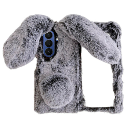 For Samsung Galaxy Z Fold8 Ultra Case Bunny Ears Winter Plush Hard PC Phone Cover