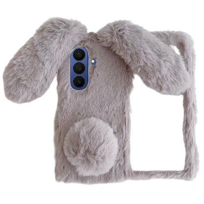 For Samsung Galaxy Z Fold8 Ultra Case Bunny Ears Winter Plush Hard PC Phone Cover