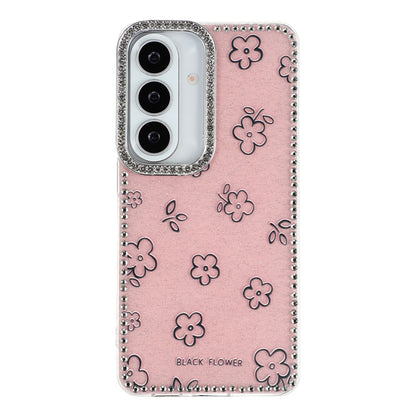 For Samsung Galaxy S26+ Case Rhinestone Edge Flower TPU + PC IMD Phone Cover