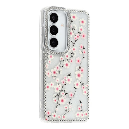 For Samsung Galaxy S26+ Case Rhinestone Edge Flower TPU + PC IMD Phone Cover