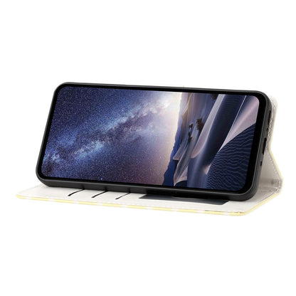For iPhone 16 Pro Case Star Pattern PU Leather Wallet Stand Phone Cover with Wrist Strap