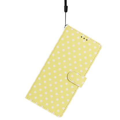For iPhone 16 Pro Case Star Pattern PU Leather Wallet Stand Phone Cover with Wrist Strap