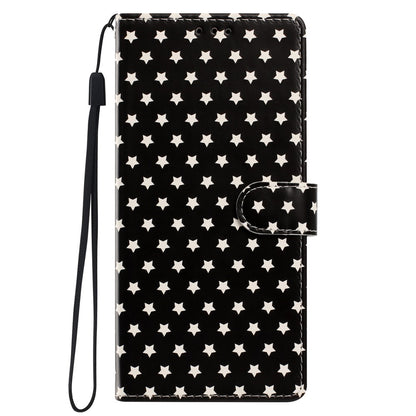 For iPhone 17 Pro Case Star Pattern PU Leather Wallet Stand Phone Cover with Wrist Strap