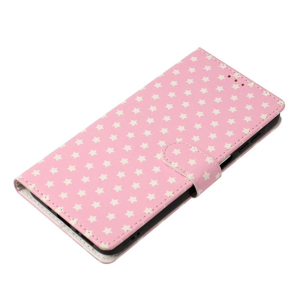 For Samsung Galaxy S26+ Case Star Pattern PU Leather Wallet Stand Phone Cover with Wrist Strap