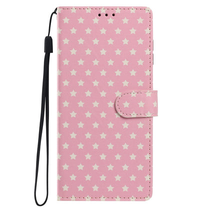For Samsung Galaxy S26+ Case Star Pattern PU Leather Wallet Stand Phone Cover with Wrist Strap
