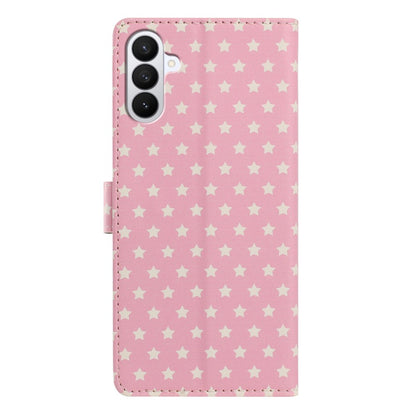 For Samsung Galaxy S26+ Case Star Pattern PU Leather Wallet Stand Phone Cover with Wrist Strap