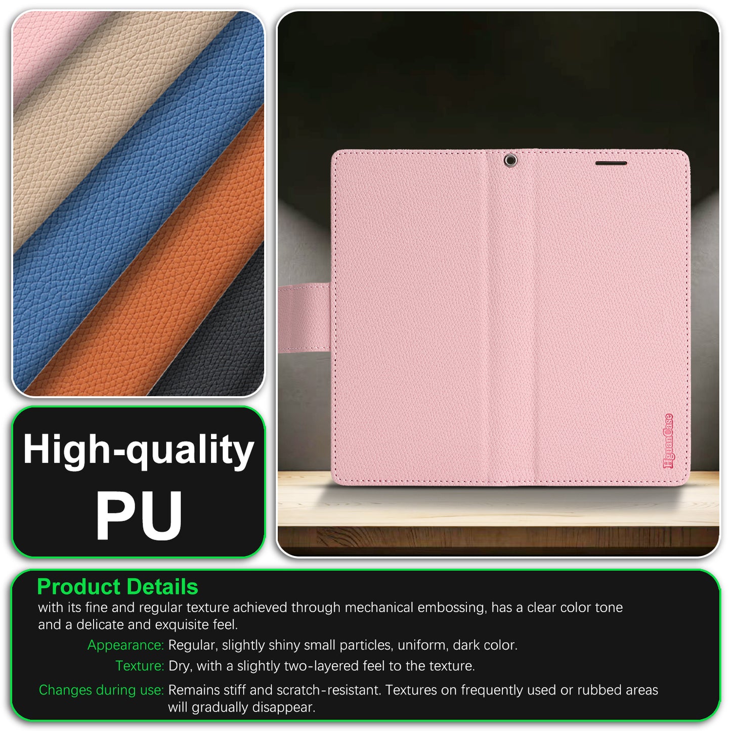For iPhone 16e / iPhone 17e HGUANCASE Case Wallet Stand Detachable Vintage Leather Phone Cover with Wrist Strap