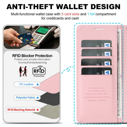 For iPhone 16e / iPhone 17e HGUANCASE Case Wallet Stand Detachable Vintage Leather Phone Cover with Wrist Strap