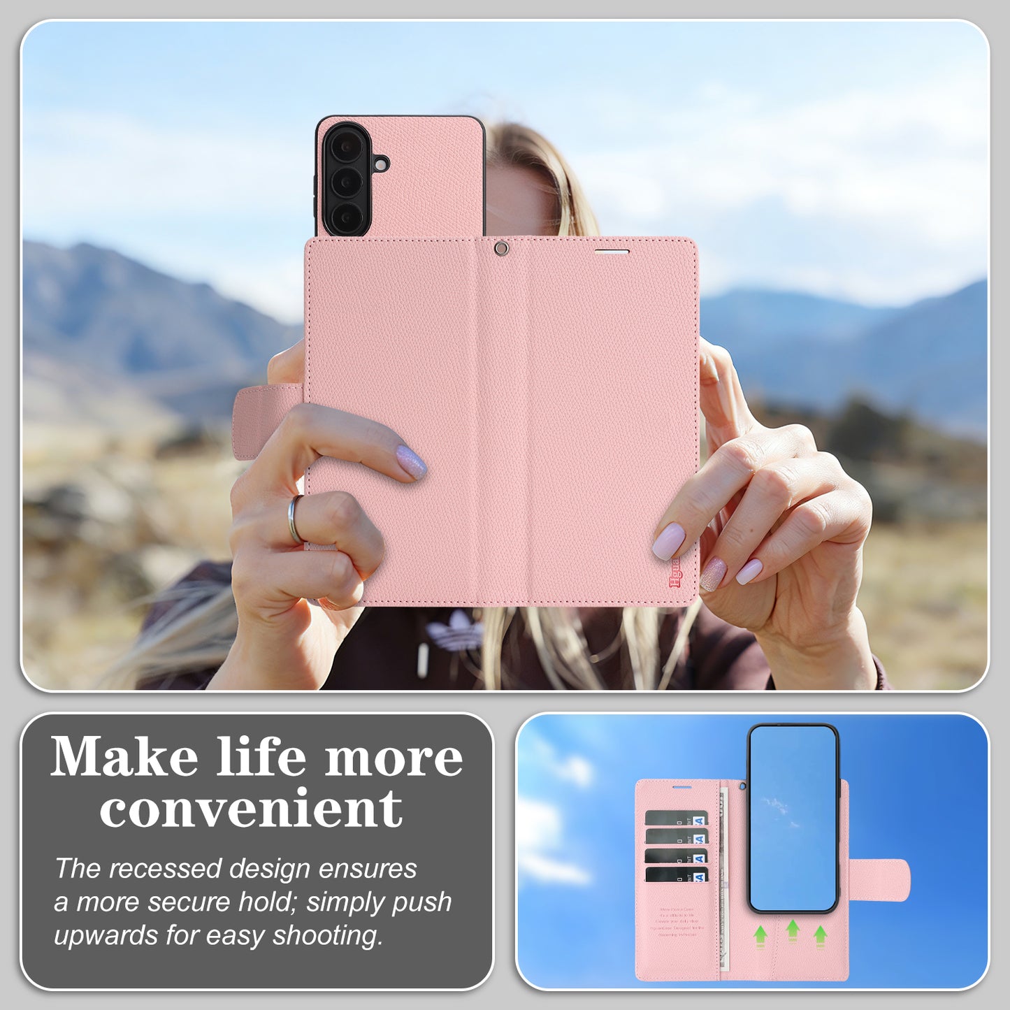 For Samsung Galaxy S26+ HGUANCASE Case Wallet Stand Detachable Vintage Leather Phone Cover with Wrist Strap