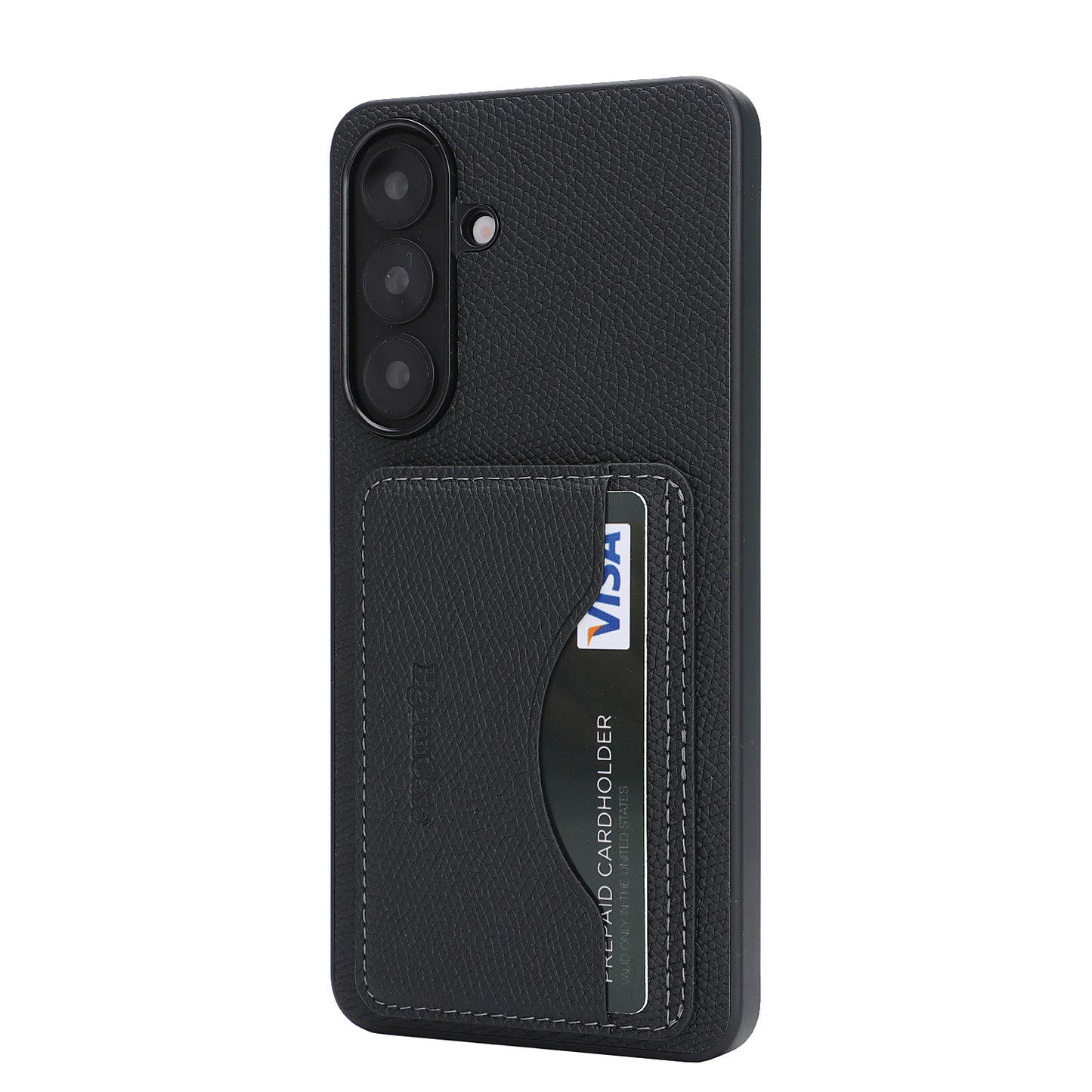 For Samsung Galaxy S26+ HGUANCASE Case Vintage Leather TPU Phone Cover with Magnetic Card Holder Kickstand
