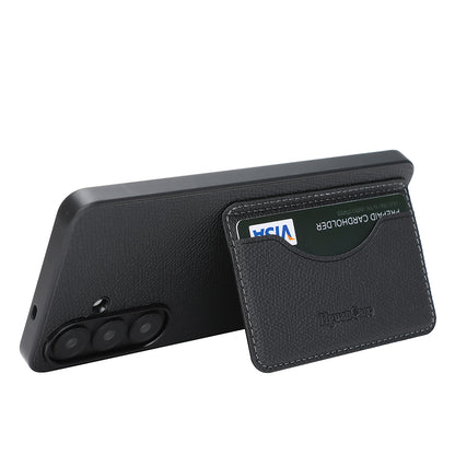 For Samsung Galaxy S26+ HGUANCASE Case Vintage Leather TPU Phone Cover with Magnetic Card Holder Kickstand
