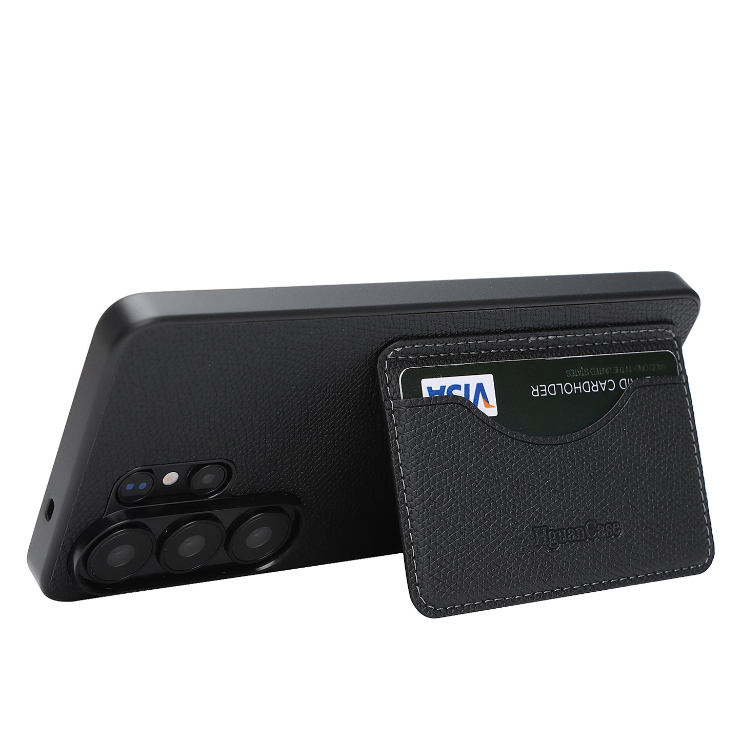 For Samsung Galaxy S25 Ultra HGUANCASE Case Vintage Leather TPU Phone Cover with Magnetic Card Holder Kickstand
