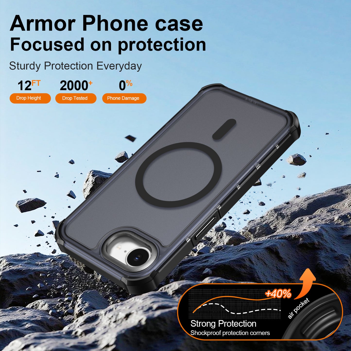 For iPhone 16e / iPhone 17e Magnetic Case Electroplated Frame Skin-touch TPU+PC Phone Cover