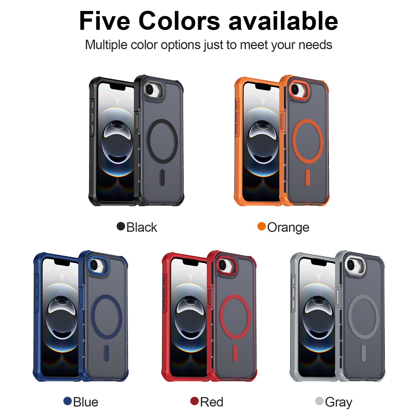 For iPhone 16e / iPhone 17e Magnetic Case Electroplated Frame Skin-touch TPU+PC Phone Cover