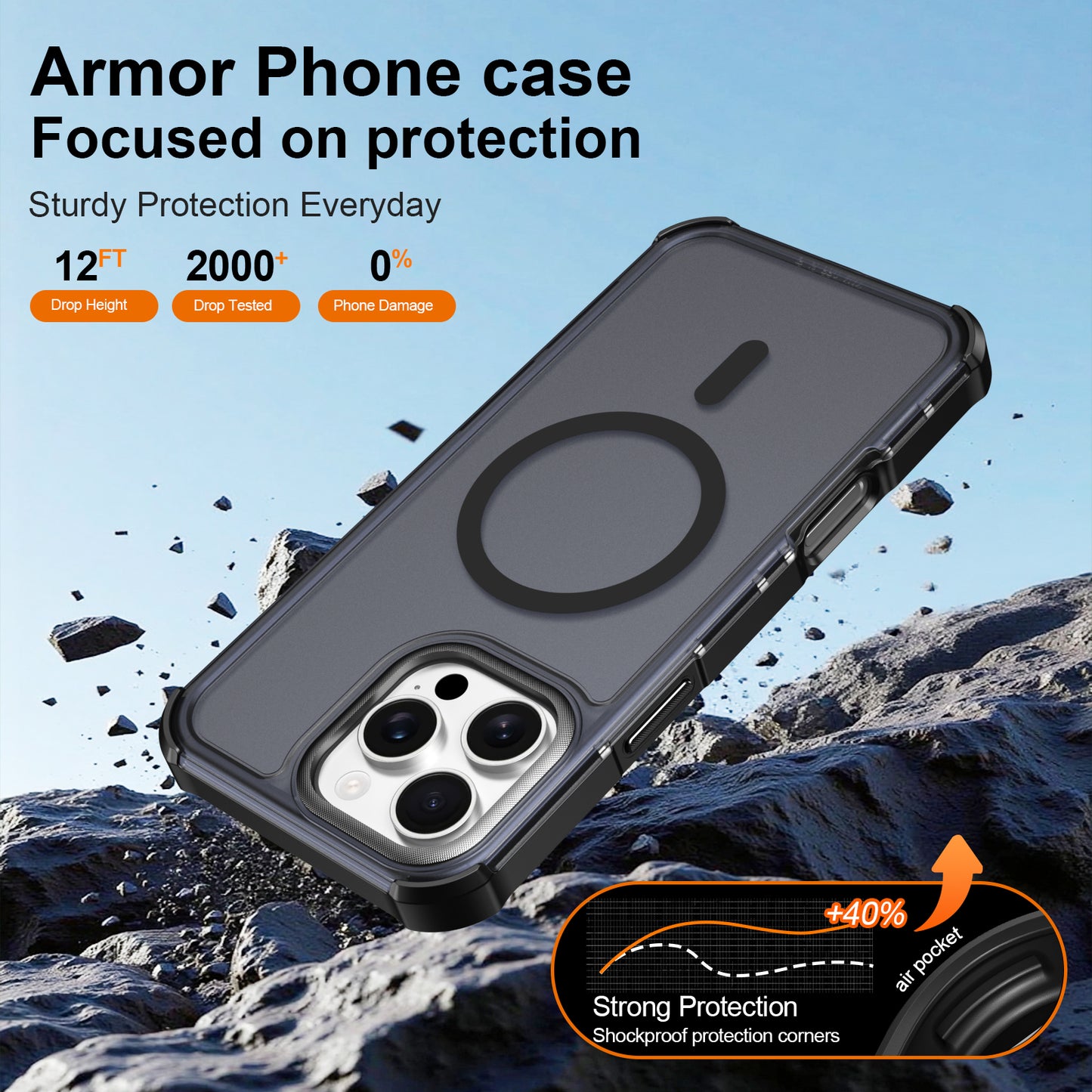 For iPhone 16 Pro Max Magnetic Case Electroplated Frame Skin-touch TPU+PC Phone Cover
