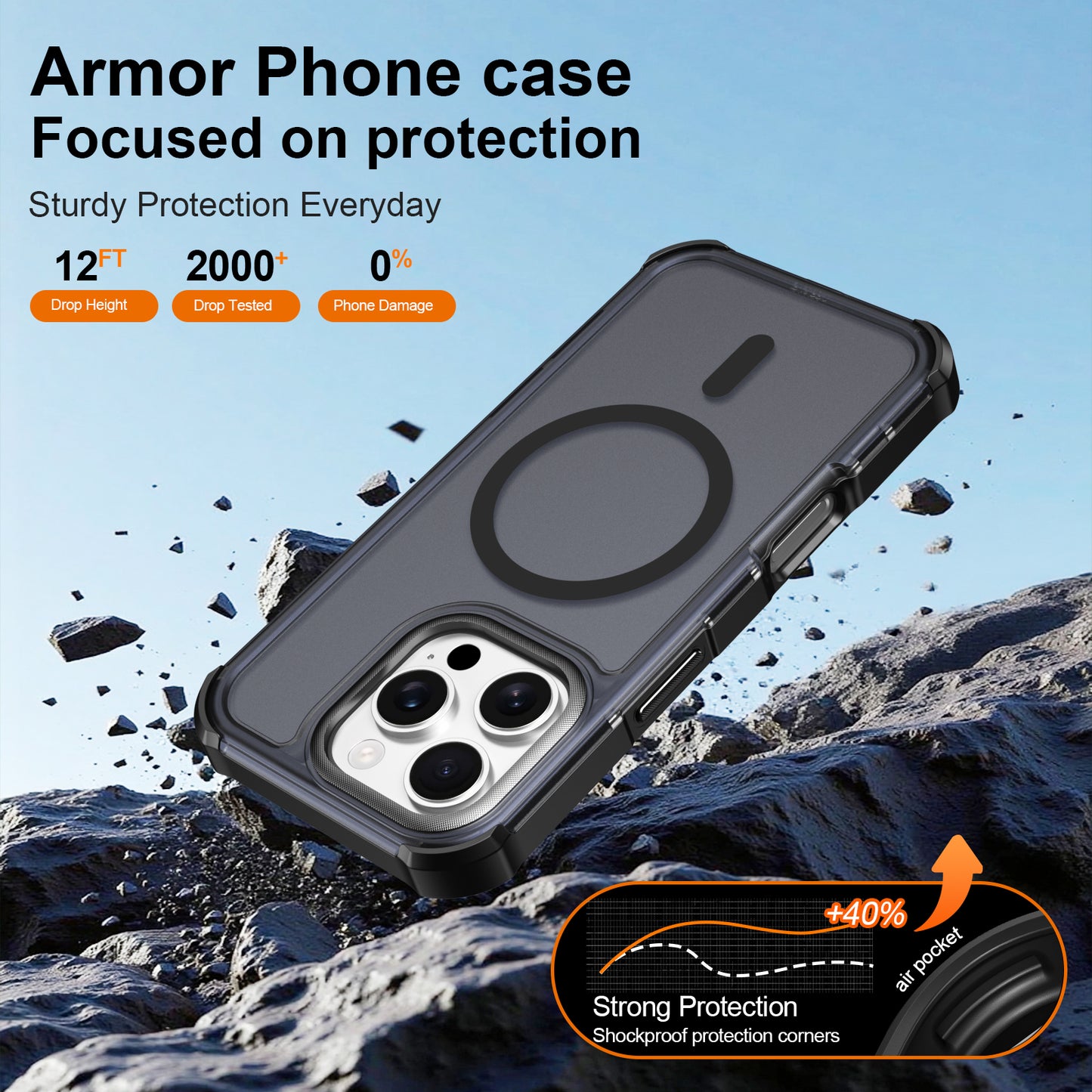 For iPhone 16 Pro Magnetic Case Electroplated Frame Skin-touch TPU+PC Phone Cover