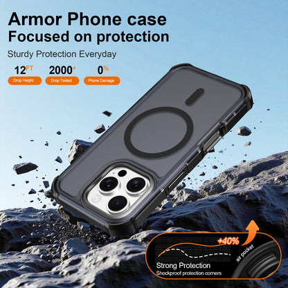 For iPhone 16 Pro Magnetic Case Electroplated Frame Skin-touch TPU+PC Phone Cover