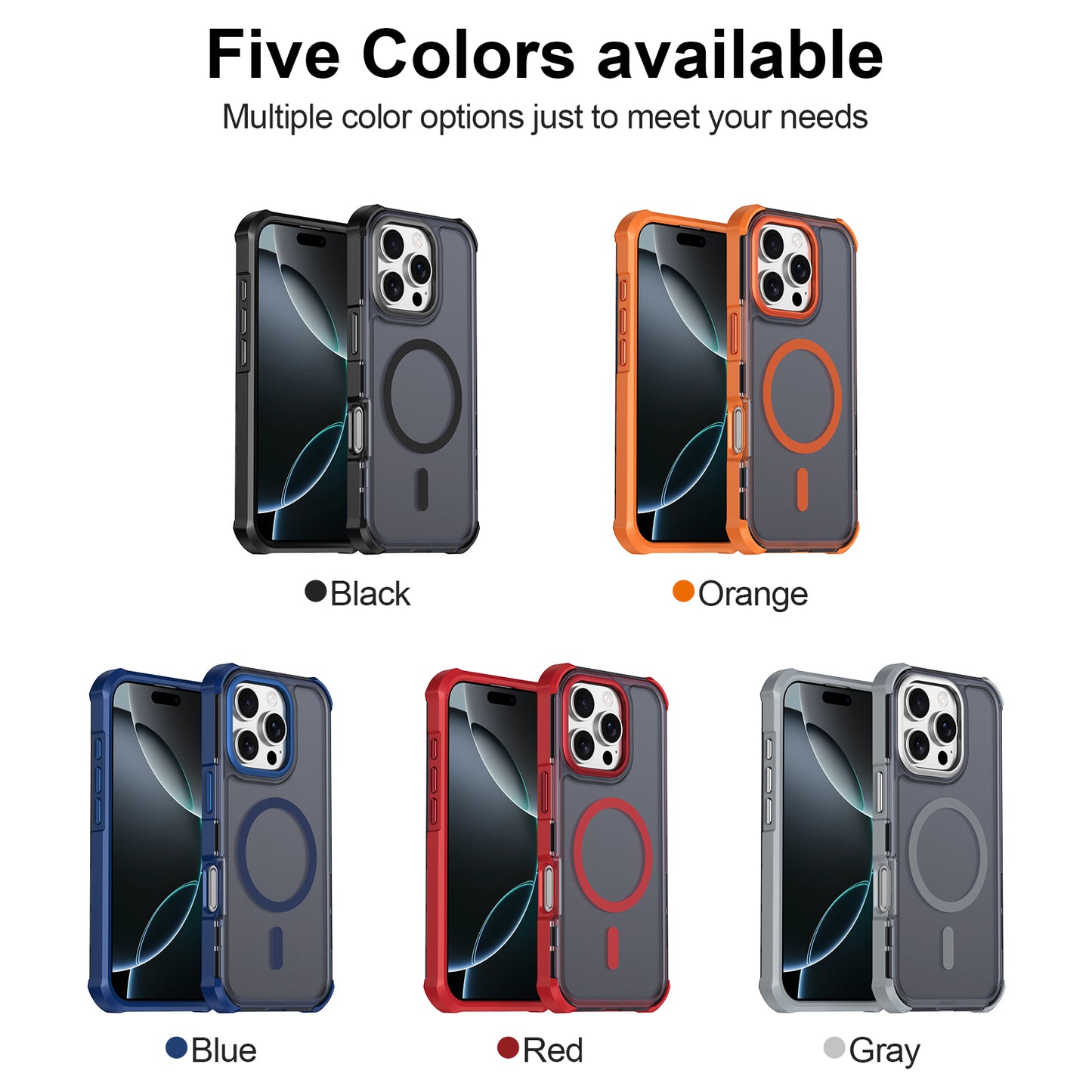 For iPhone 16 Pro Magnetic Case Electroplated Frame Skin-touch TPU+PC Phone Cover
