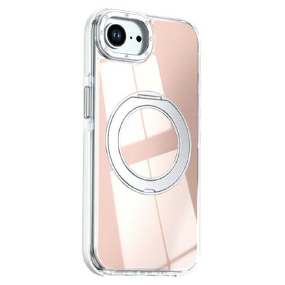 Magnetic Case For iPhone 16e  /  17e Fluorescent Design TPU Acrylic Phone Back Cover with 360° Rotating Kickstand