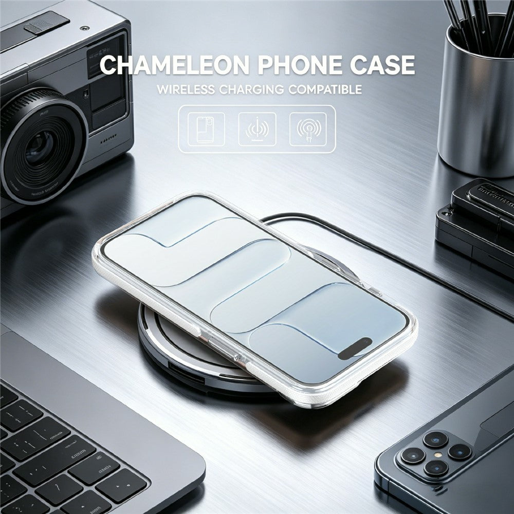 Magnetic Case For iPhone 16e  /  17e Fluorescent Design TPU Acrylic Phone Back Cover with 360° Rotating Kickstand