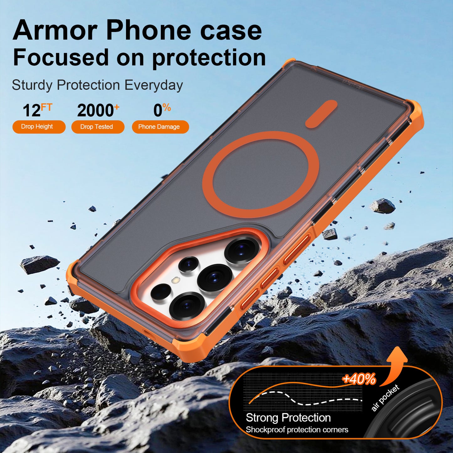For Samsung Galaxy S25 Ultra Magnetic Case Electroplated Frame Skin-touch TPU+PC Phone Cover