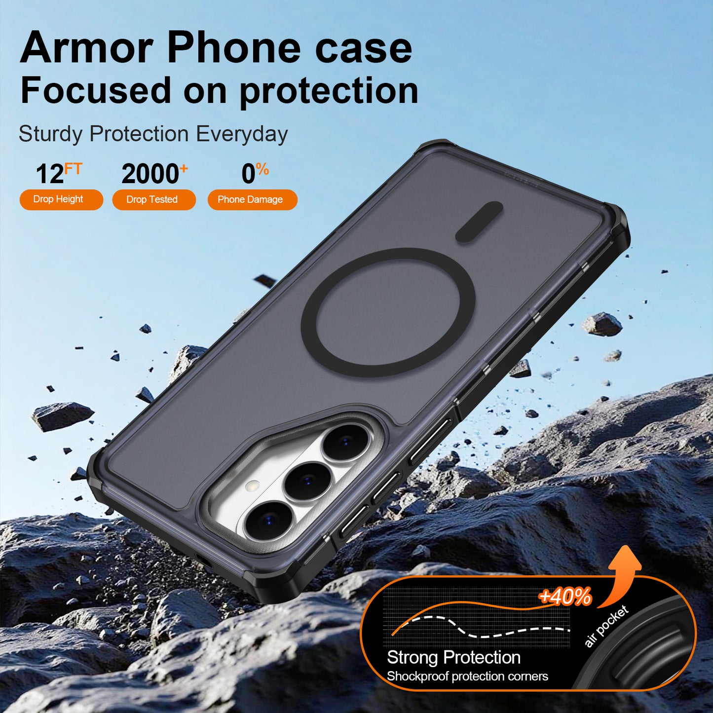 For Samsung Galaxy S26+ Magnetic Case Electroplated Frame Skin-touch TPU+PC Phone Cover