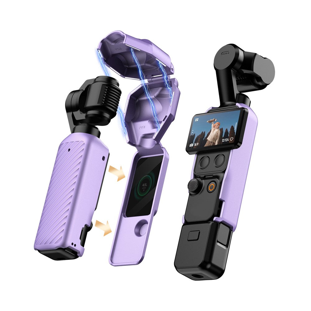 GKK For DJI Osmo Pocket 4 Magnetic Flip-Open Gimbal Protective Cover Handle Guard with Lanyard