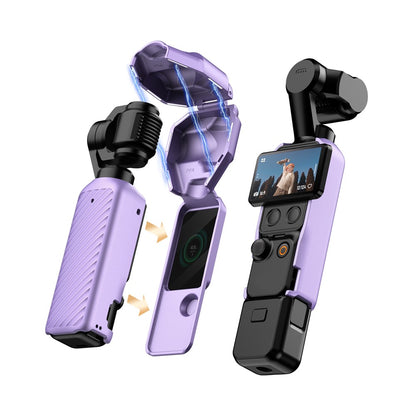 GKK For DJI Osmo Pocket 4 Magnetic Flip-Open Gimbal Protective Cover Handle Guard with Lanyard