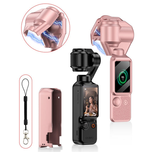 GKK For DJI Osmo Pocket 4 Magnetic Flip-Open Gimbal Protective Cover Handle Guard with Lanyard