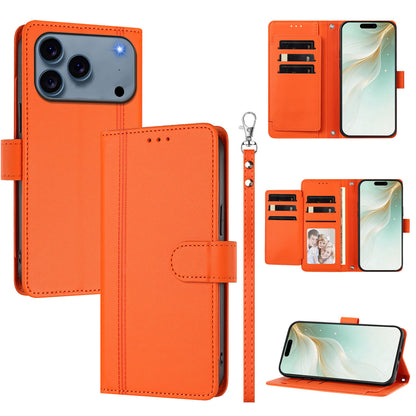 For iPhone 17 Pro Case 9 Card Slots PU Leather Flip Wallet Phone Cover with Hand Strap