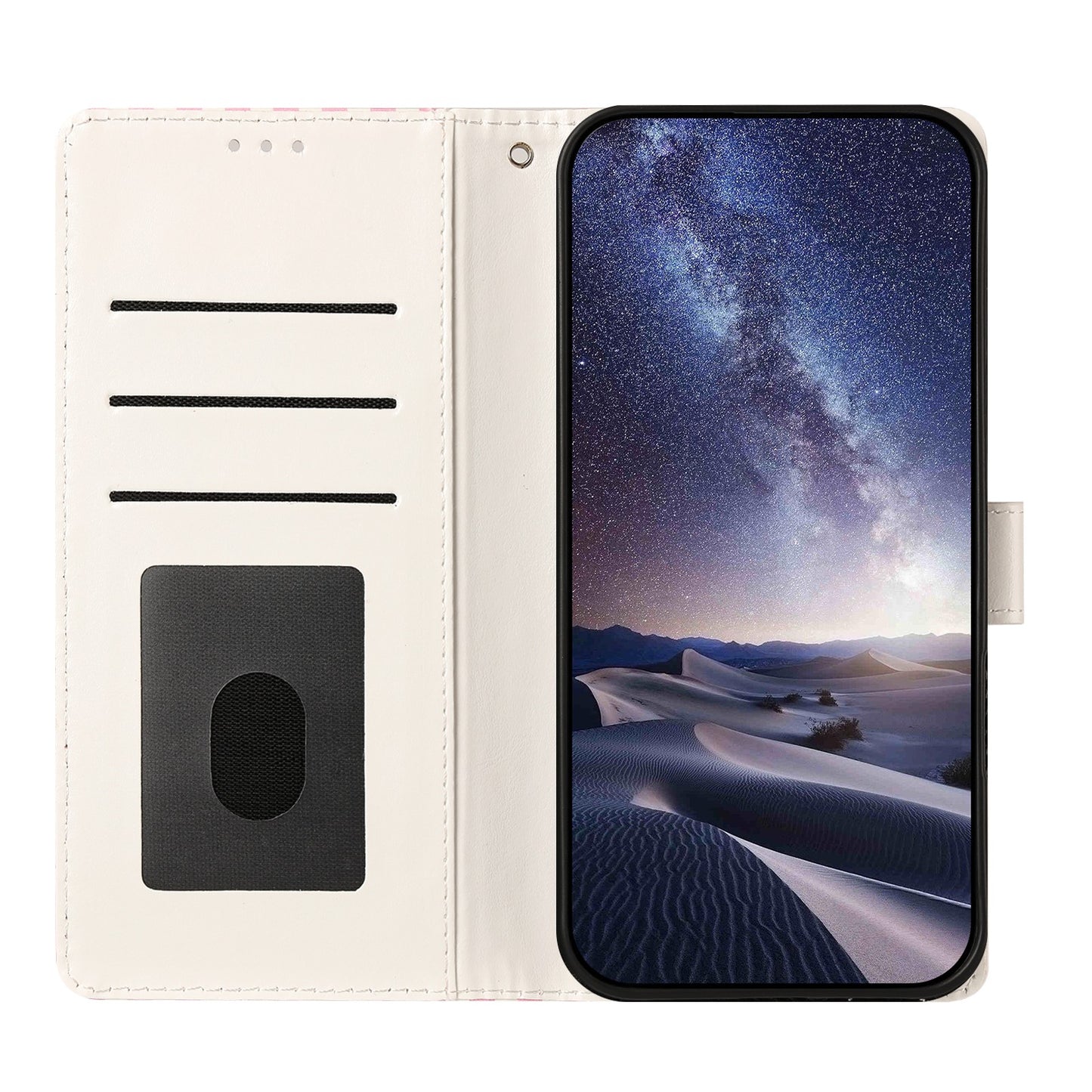For Samsung Galaxy S26+ Wallet Case Vintage Stripes Leather Stand Flip Phone Cover with Wrist Strap