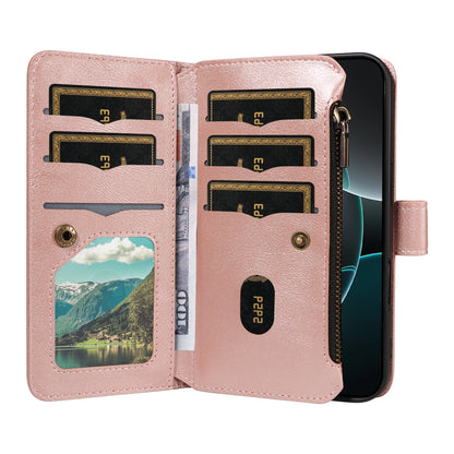 For Samsung Galaxy S26+ Wallet Case 9 Card Slots RFID Blocking Mandala Embossed Leather Flip Cover with Wrist Strap