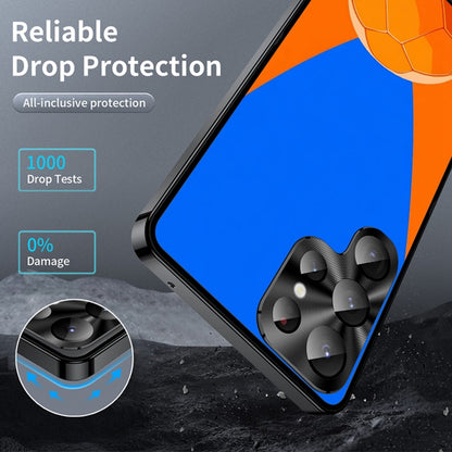 For Samsung Galaxy S25 Ultra Magnetic Case Football Pattern Print PC+TPU Phone Cover with Lens Film