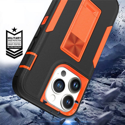 For iPhone 14 Pro Max Shockproof Kickstand Case TPU + PC Dual Layer Anti-Slip Defender Protective Phone Cover