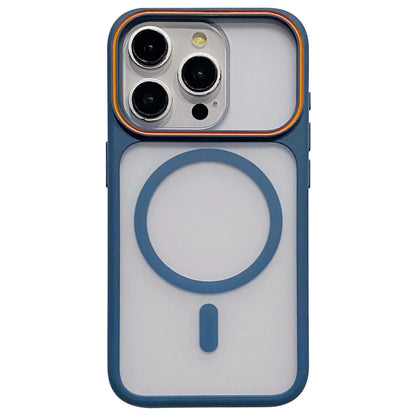 For iPhone 15 Pro Max Magnetic Case Large Viewing Window TPU + PC Shockproof Phone Cover