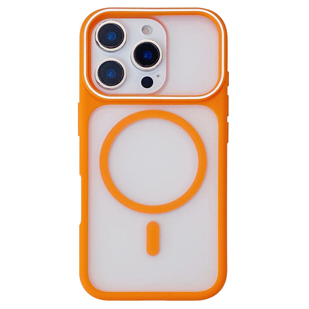 For iPhone 16 Pro Max Magnetic Case Large Viewing Window TPU + PC Shockproof Phone Cover