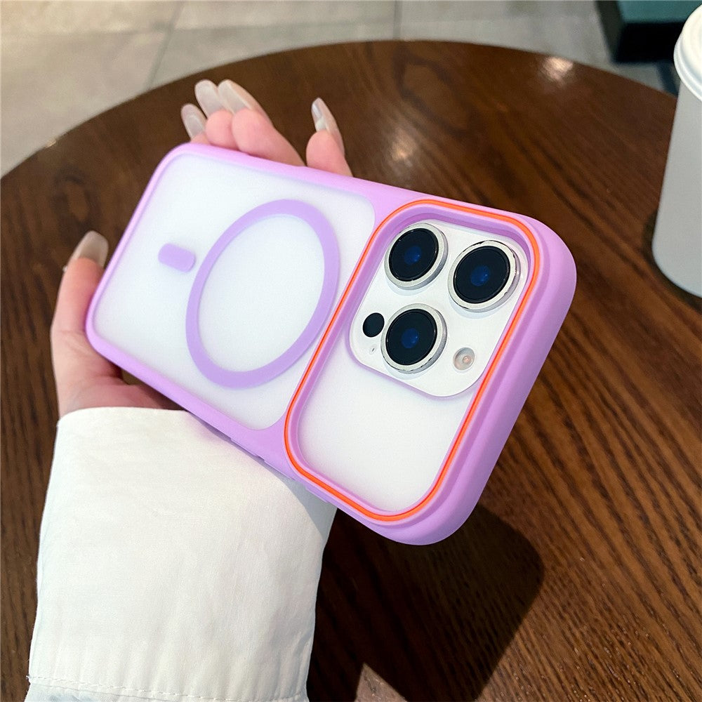 For iPhone 16 Pro Max Magnetic Case Large Viewing Window TPU + PC Shockproof Phone Cover